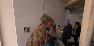 Mural Patrijarha Pavla Mural Patrijarh Pavla u Indjiji